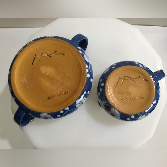 RARE ANTIQUE HAK Denmark 🇩🇰 pottery cream and sugar - Picture 8 of 8